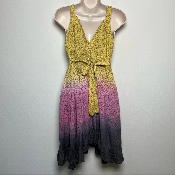 VTG y2k Flying High Women Babydoll Covertable Dress Small Ombre Fairy Grunge - Picture 4 of 12